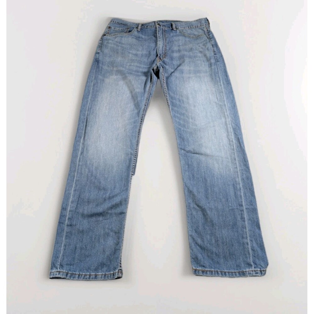 Levi's 505 Straight Leg Jeans Mens 38x32 Blue Denim Classic Casual Workwear